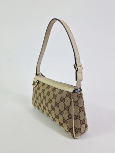 Y2K D-ring leather monogram canvas shoulder bag