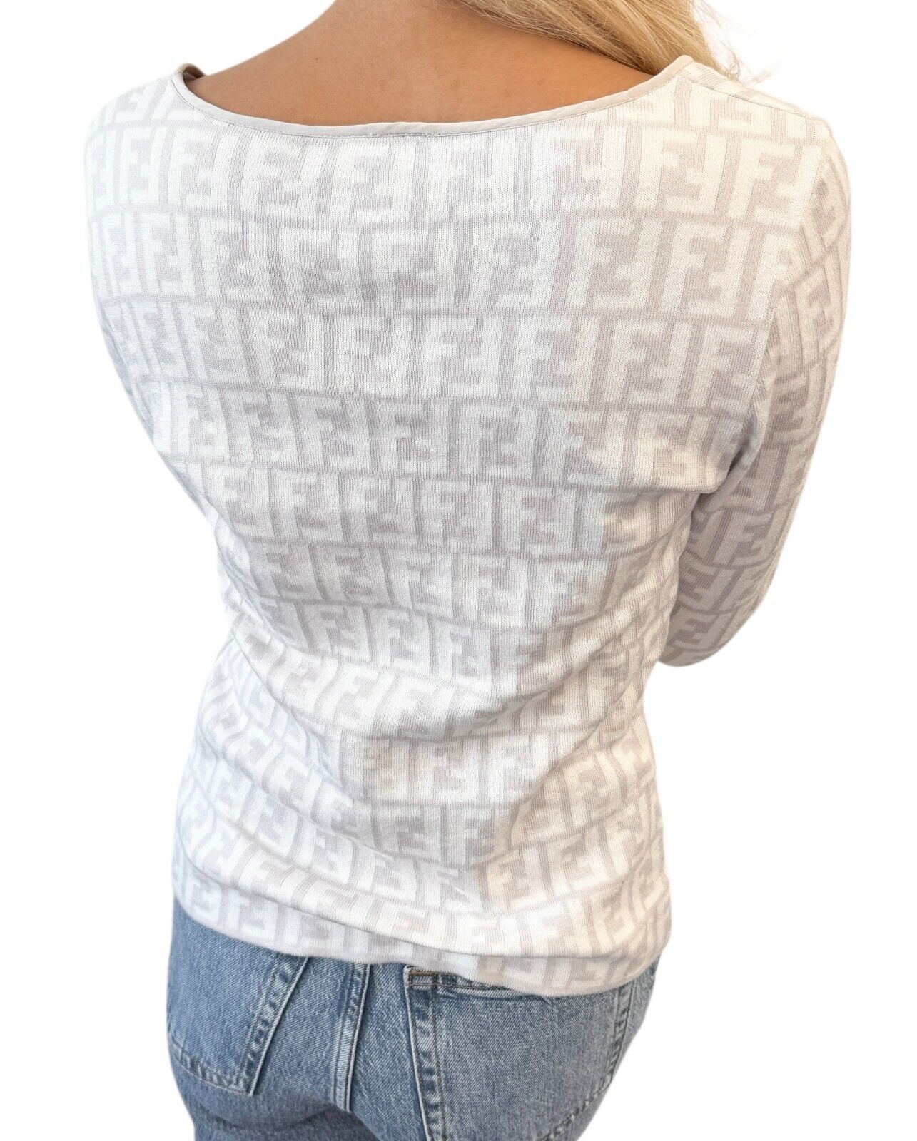 Fendi Zucca Monogram Logo Knit Top