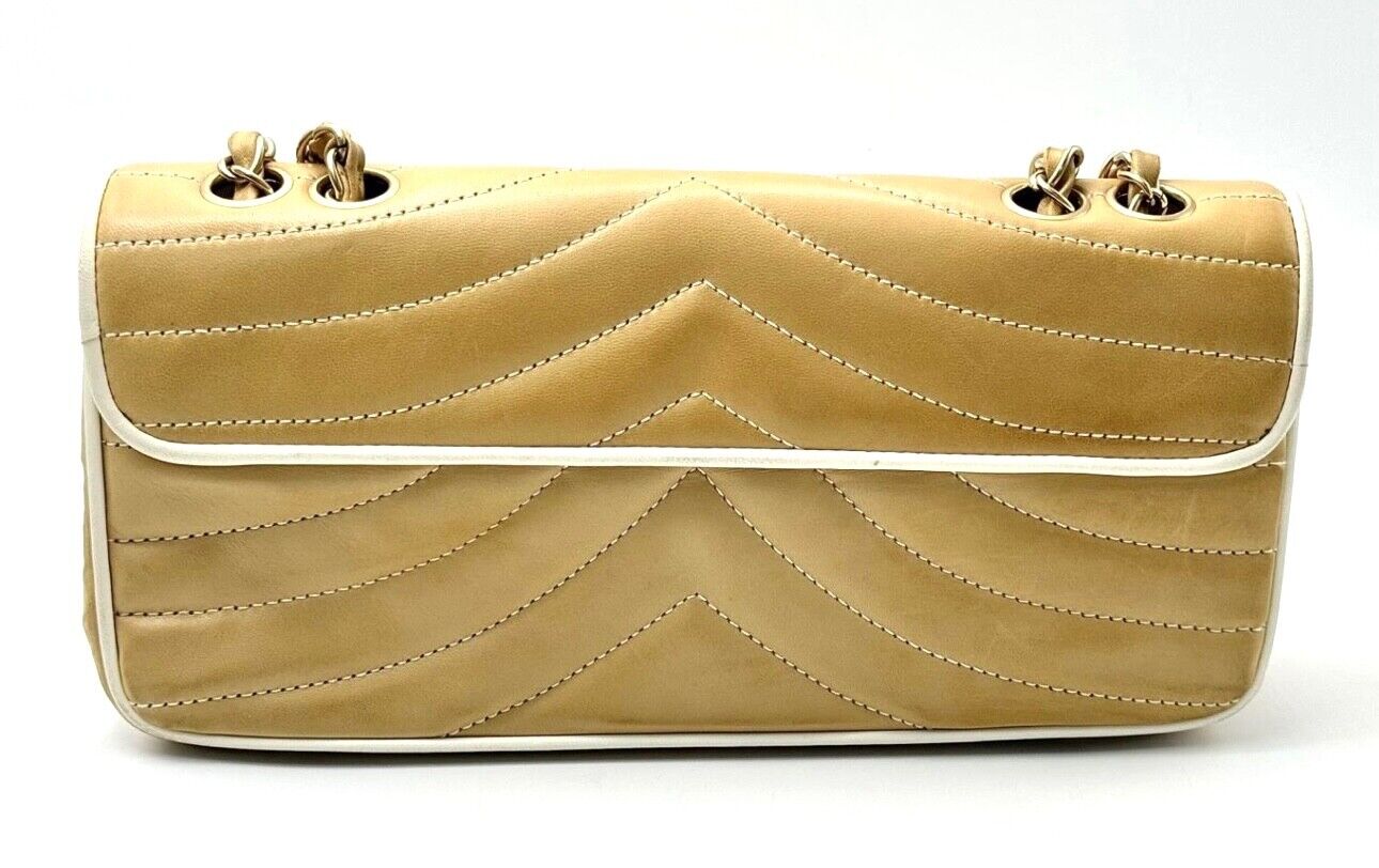 Chanel West Caramel Leather Shoulder Flap