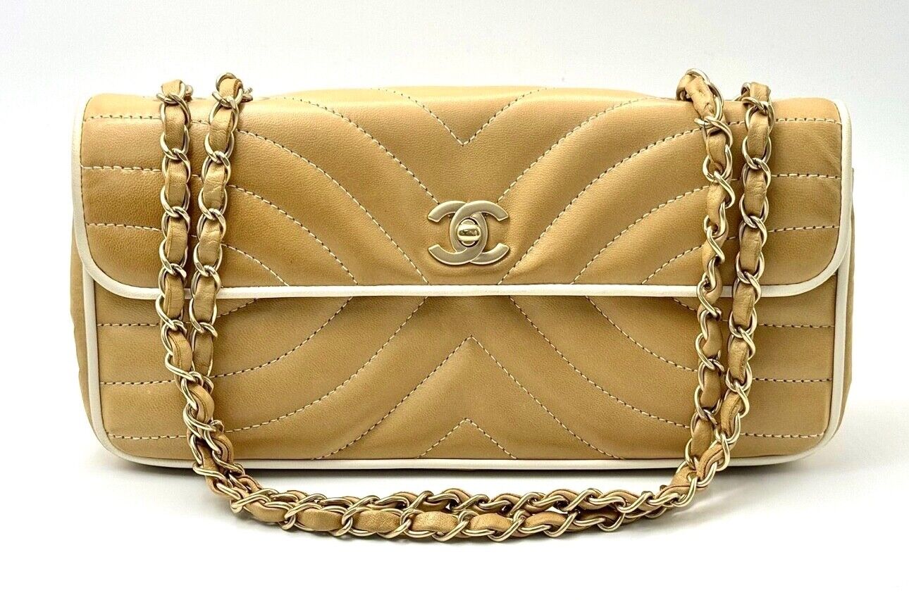 Chanel West Caramel Leather Shoulder Flap