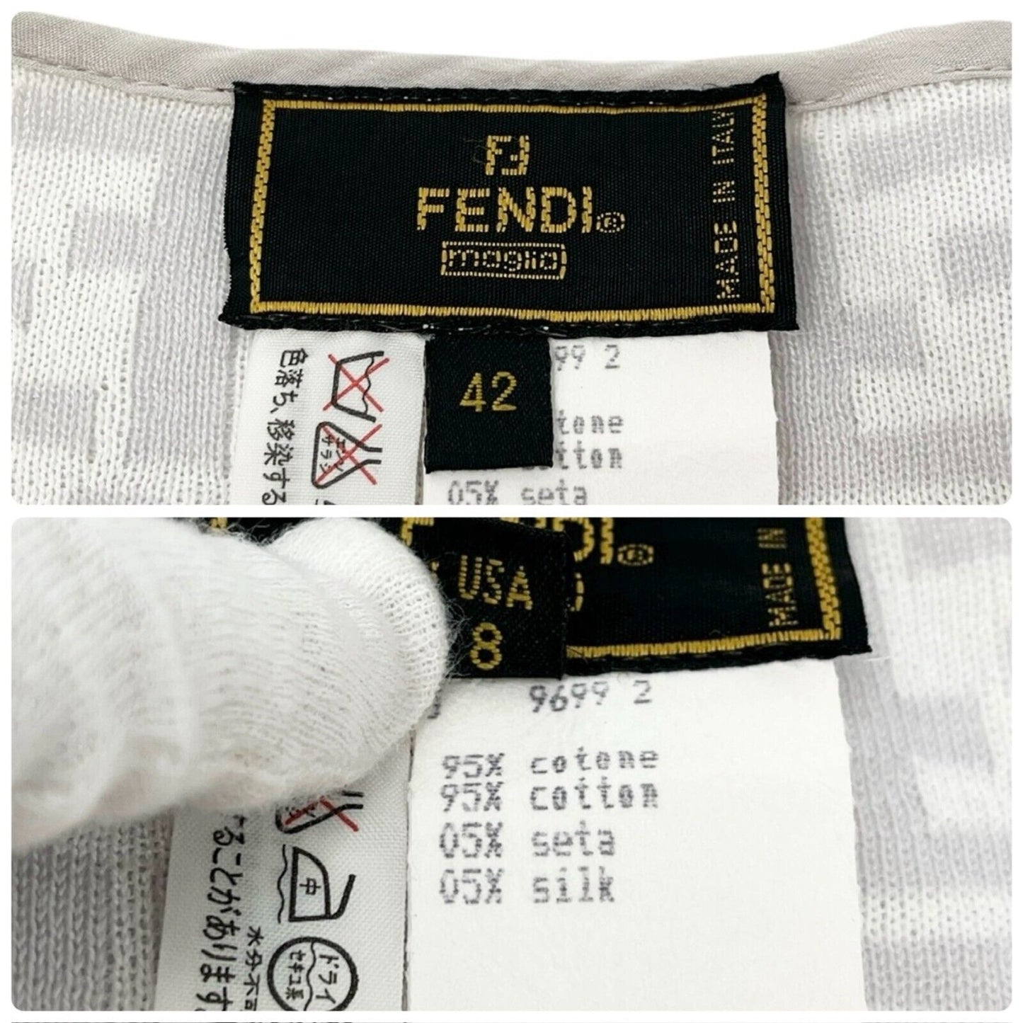 Fendi Zucca Monogram Logo Knit Top