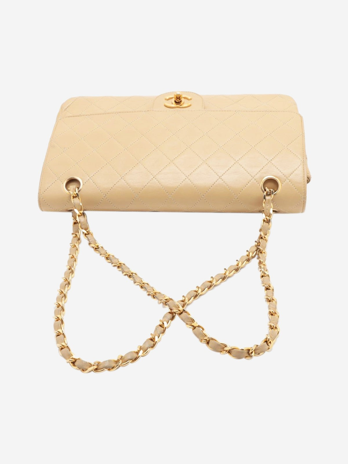 Chanel Beige medium lambskin Classic Double Flap