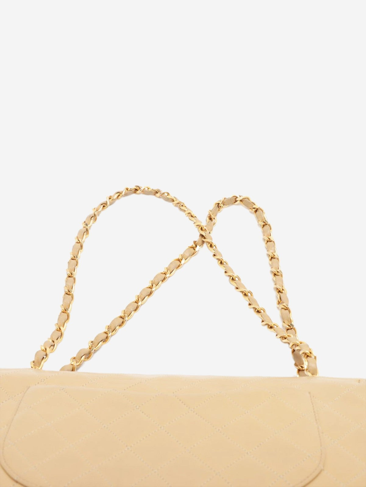 Chanel Beige medium lambskin Classic Double Flap