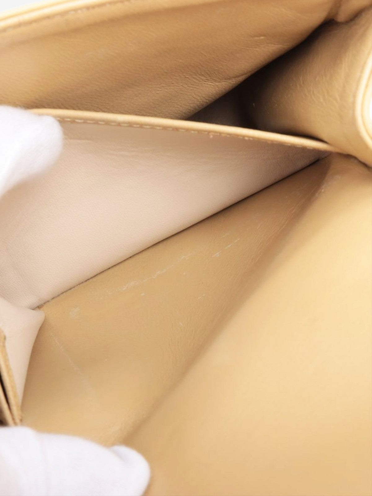 Chanel Beige medium lambskin Classic Double Flap