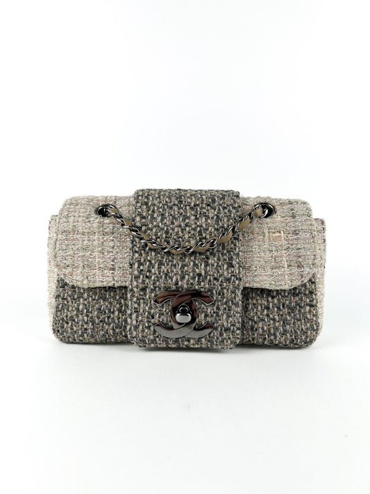 Vintage Chanel Tweed Fantasy Classic Flap Bag