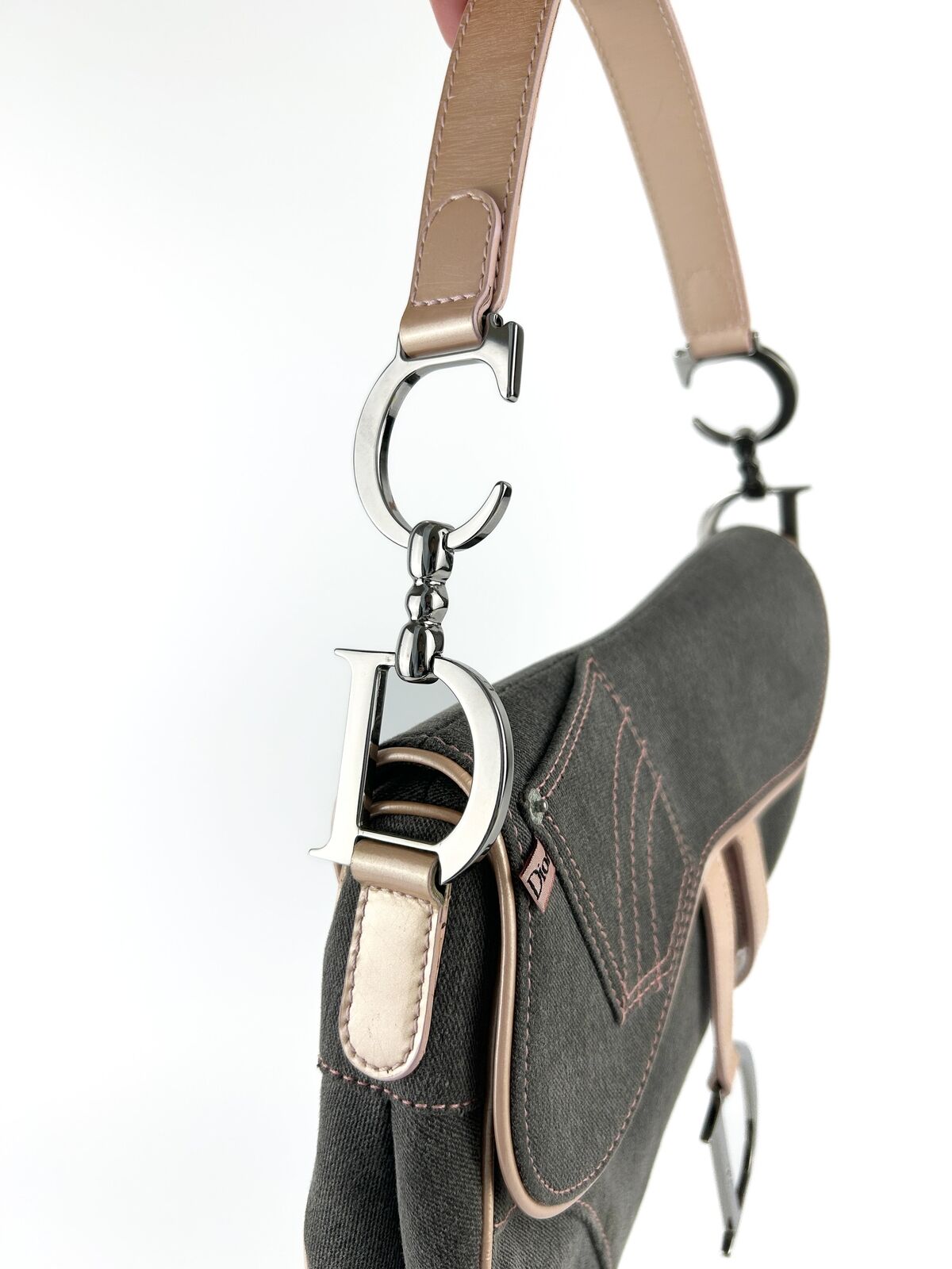 Christian Dior Denim Saddle Shoulder Bag