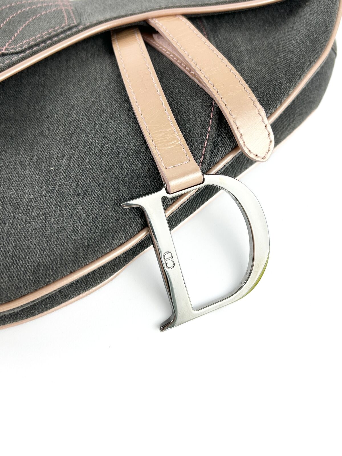 Christian Dior Denim Saddle Shoulder Bag