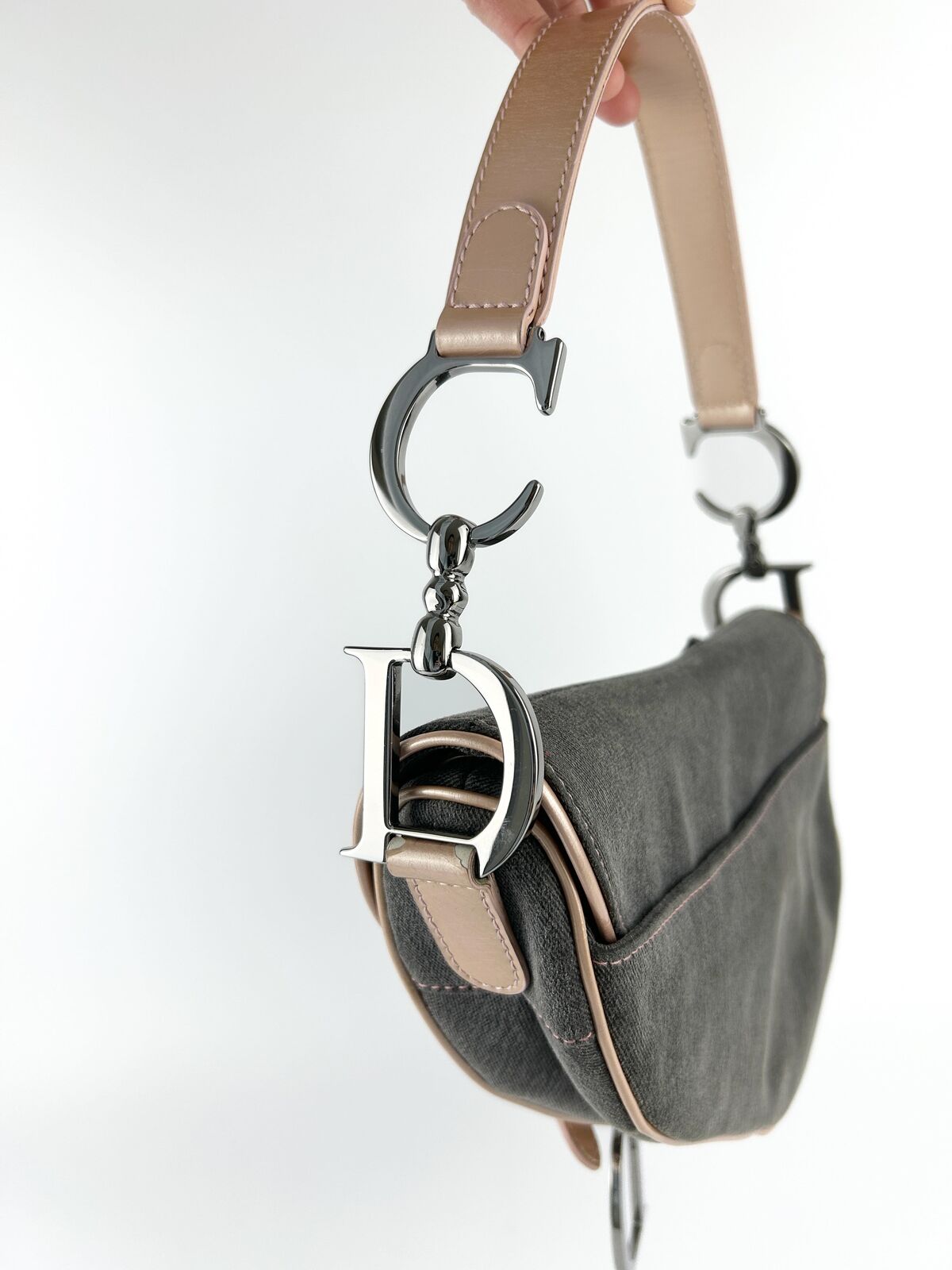 Christian Dior Denim Saddle Shoulder Bag