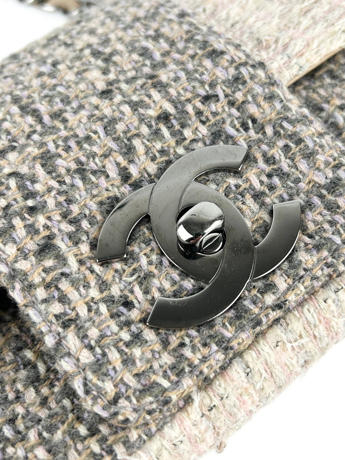 Vintage Chanel Tweed Fantasy Classic Flap Bag