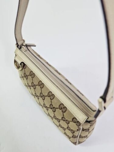 Y2K D-ring leather monogram canvas shoulder bag
