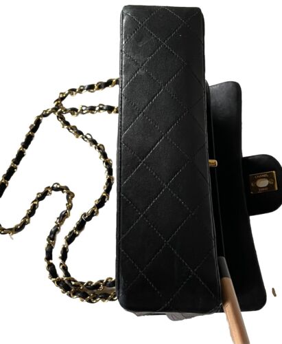 Chanel Classic 11:12 Double Flap Black Lambskin Medium