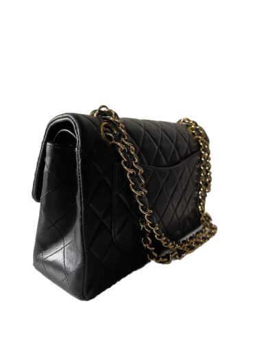 Chanel Classic 11:12 Double Flap Black Lambskin Medium