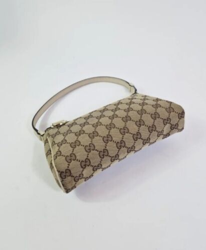 Y2K D-ring leather monogram canvas shoulder bag