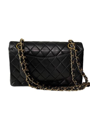 Chanel Classic 11:12 Double Flap Black Lambskin Medium