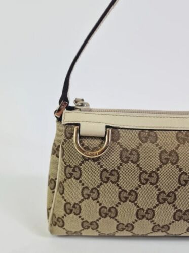Y2K D-ring leather monogram canvas shoulder bag