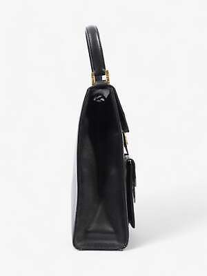 Saint Laurent Top Handle Black Grained Leather Bag