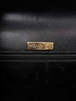 Saint Laurent Top Handle Black Grained Leather Bag