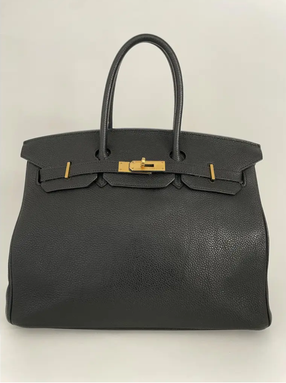 Hermes Birkin 35 In Black Togo Leather With Gold Hardware