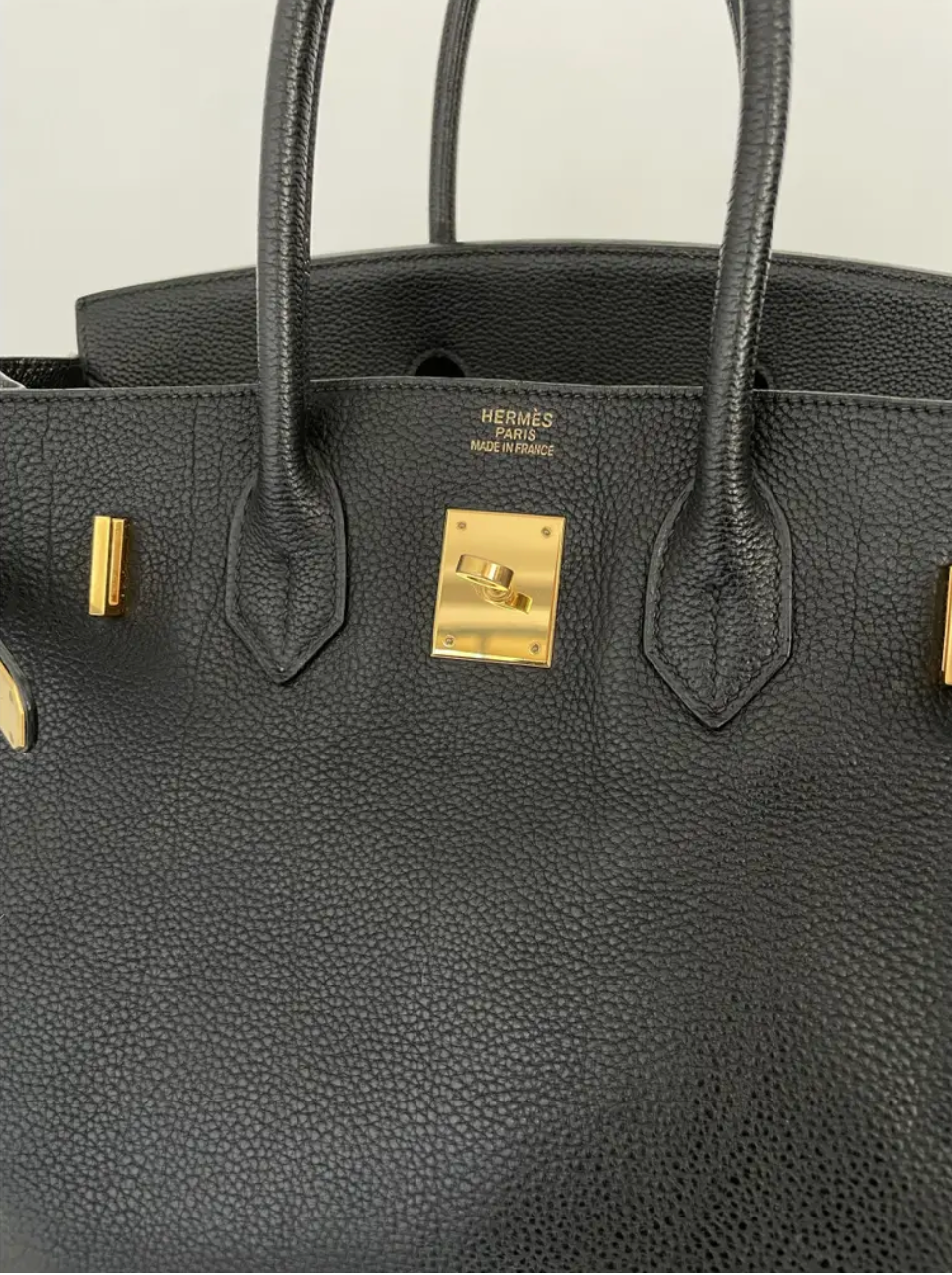 Hermes Birkin 35 In Black Togo Leather With Gold Hardware