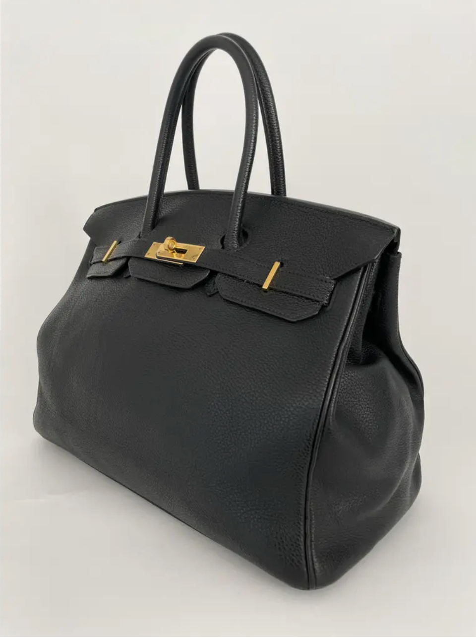 Hermes Birkin 35 In Black Togo Leather With Gold Hardware