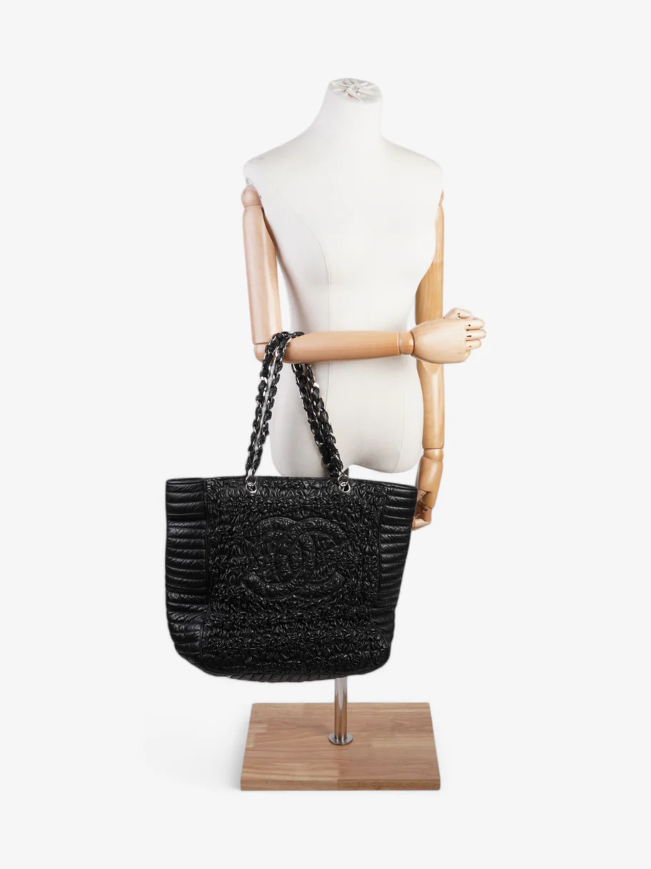 Chanel Large Astrakhan Black Quilted Leather