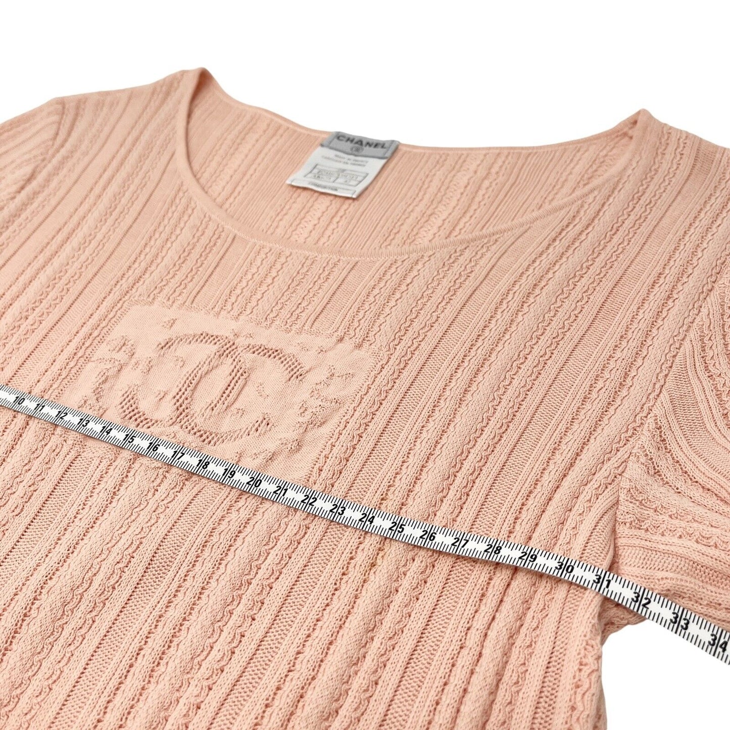 Chanel Vintage 04P CC Mark Logo Knit T-shirt