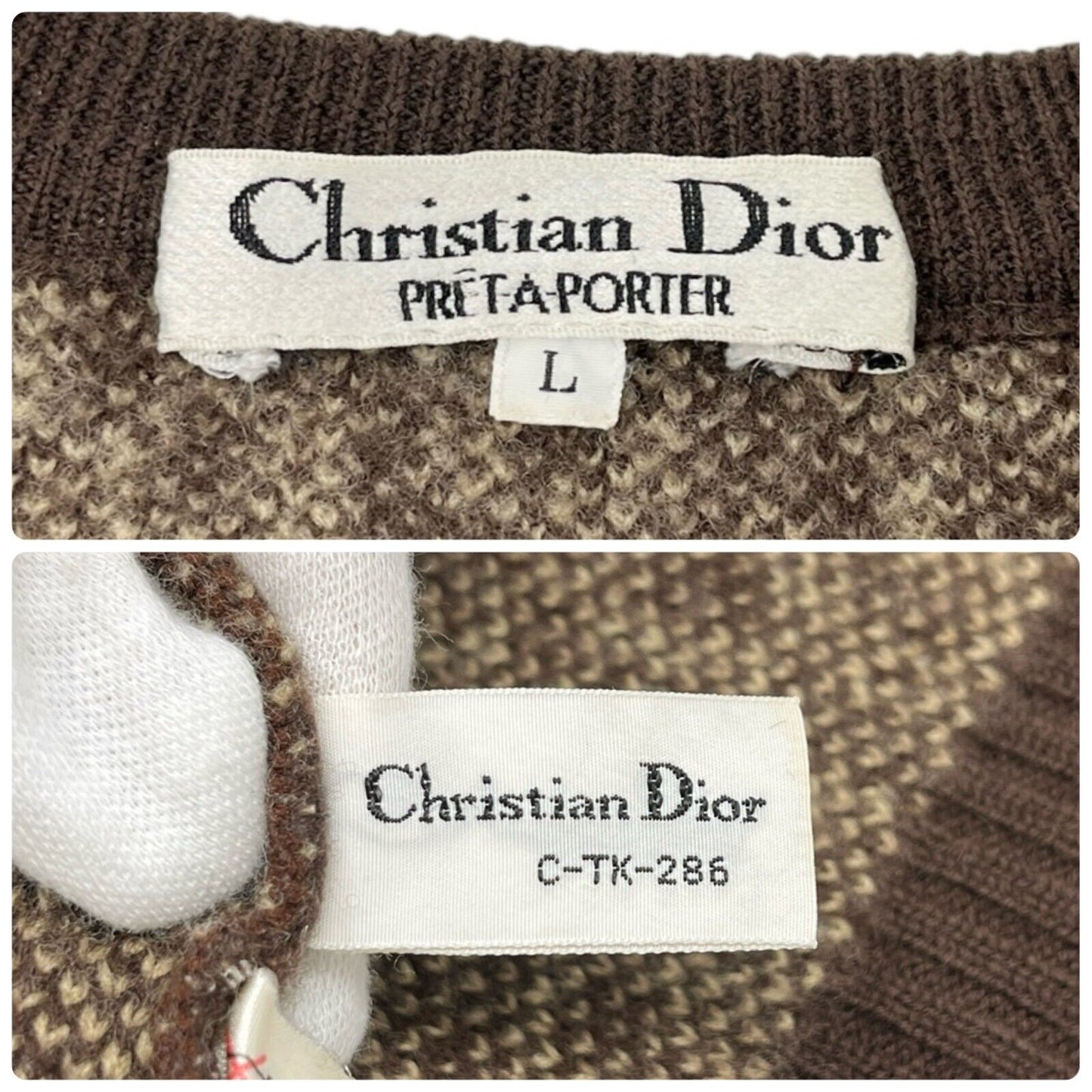 Christian Dior Trotter Monogram Logo Knit Vest V-neck