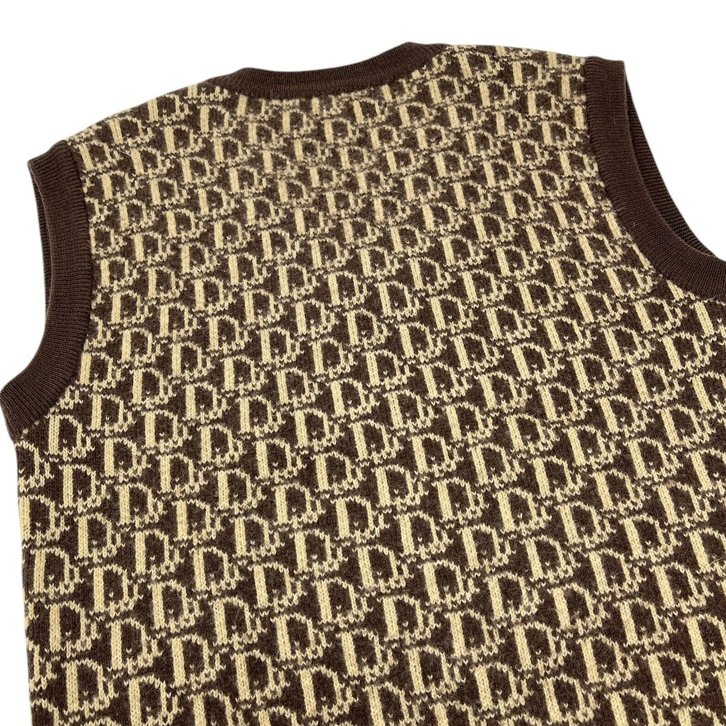 Christian Dior Trotter Monogram Logo Knit Vest V-neck