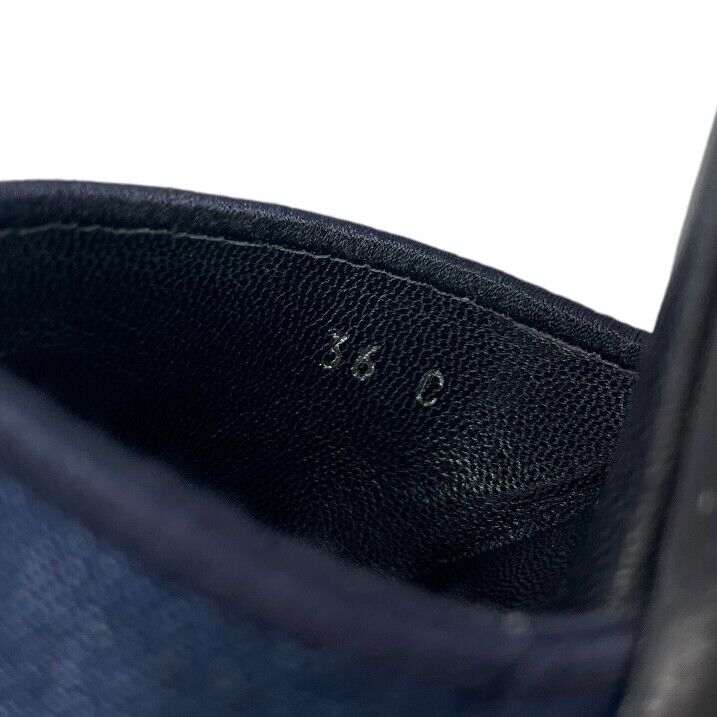 Chanel 00T CC Mark Logo Denim Sandal Heels