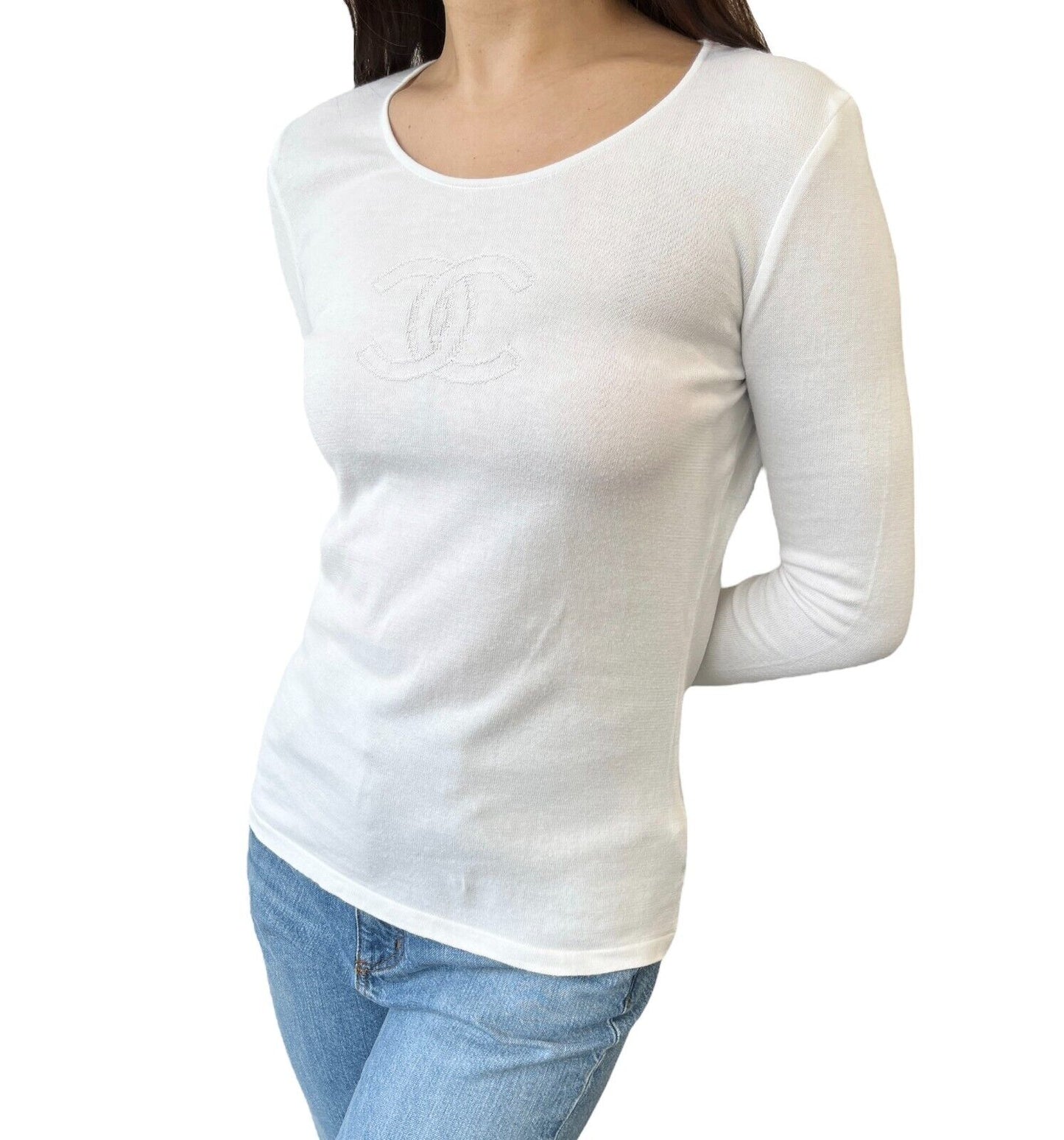Chanel ﻿ 05C Big CC Logo Knit Top