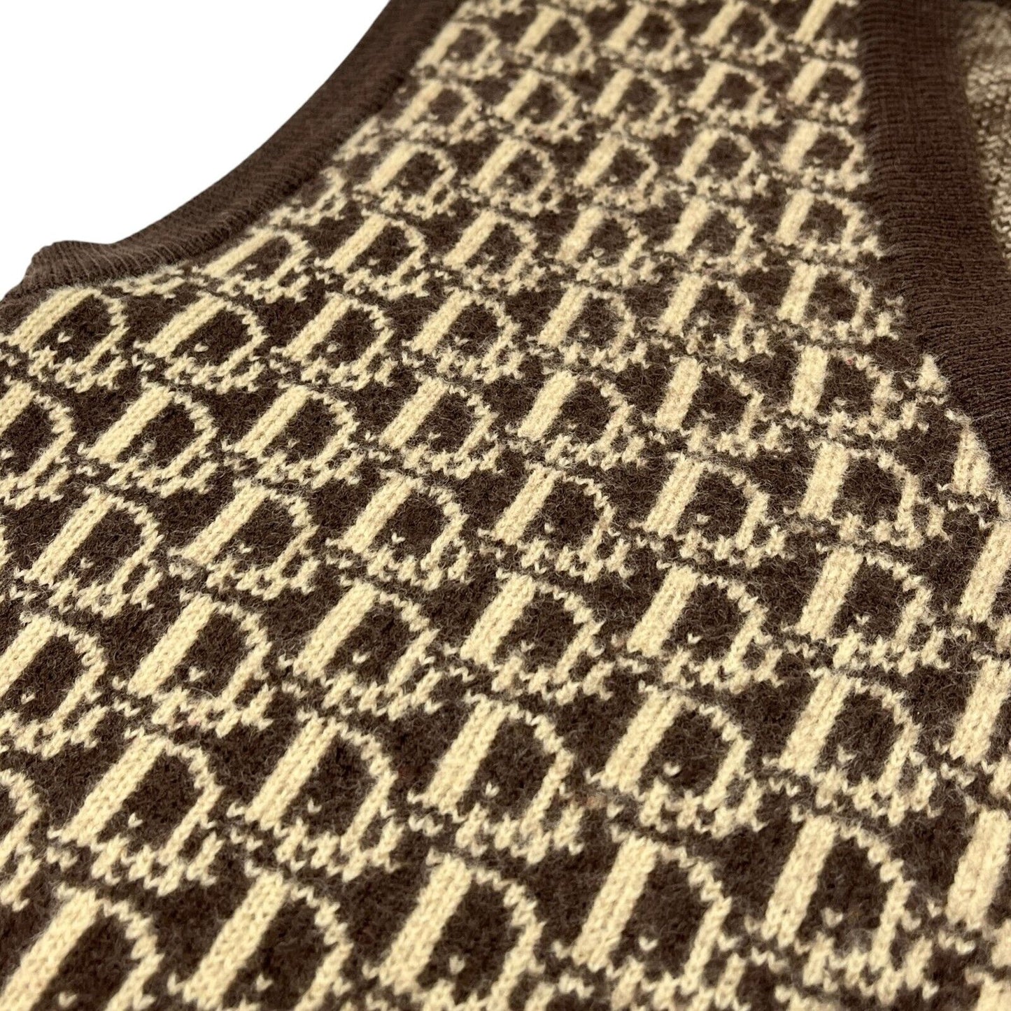 Christian Dior Trotter Monogram Logo Knit Vest V-neck