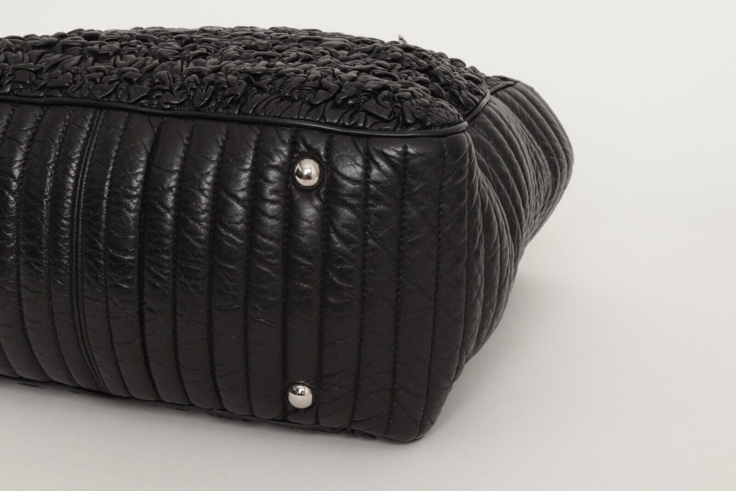 Chanel Large Astrakhan Black Quilted Leather