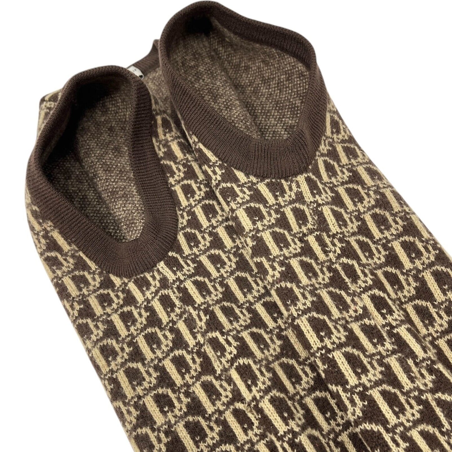Christian Dior Trotter Monogram Logo Knit Vest V-neck