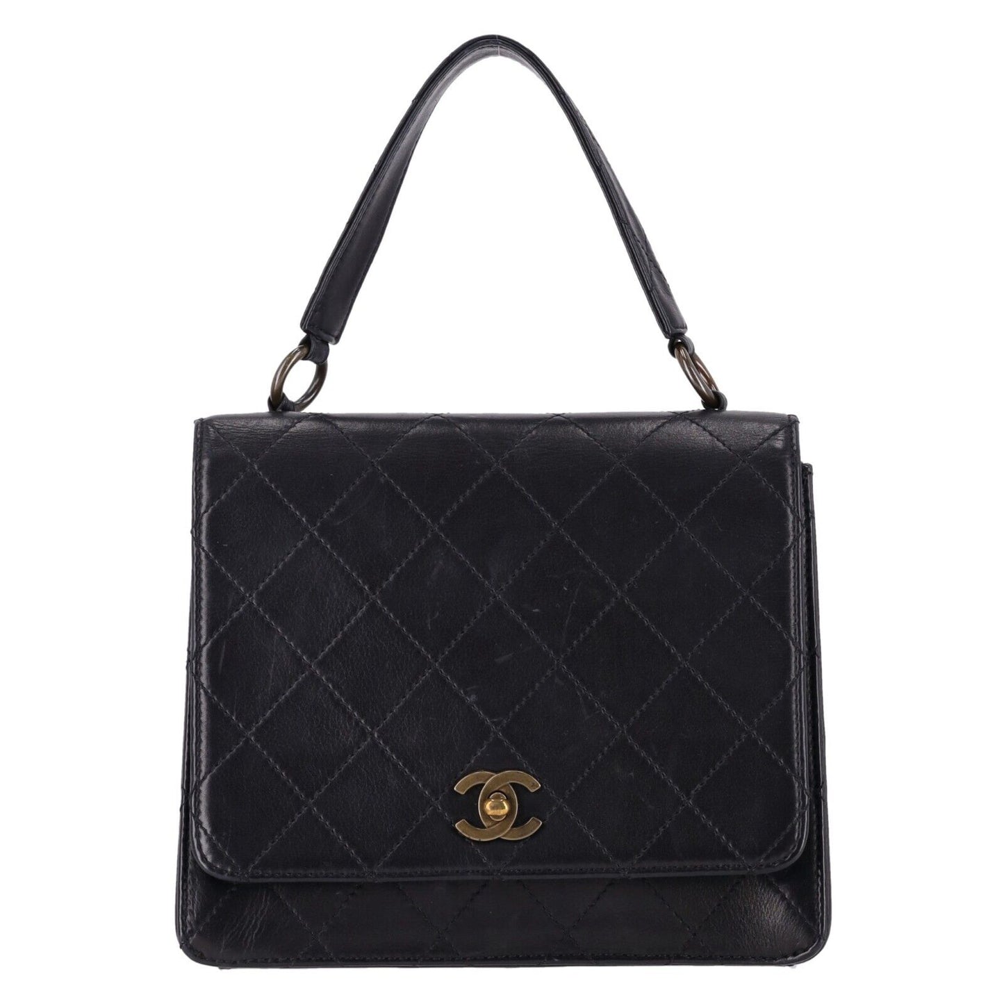 Chanel 'CC' Turn-Lock Diamond Quilted Leather Bag