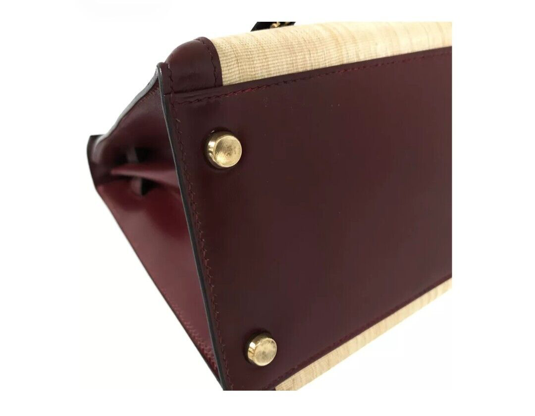 Hermès Kelly Burgundy Natural 32 Sellier