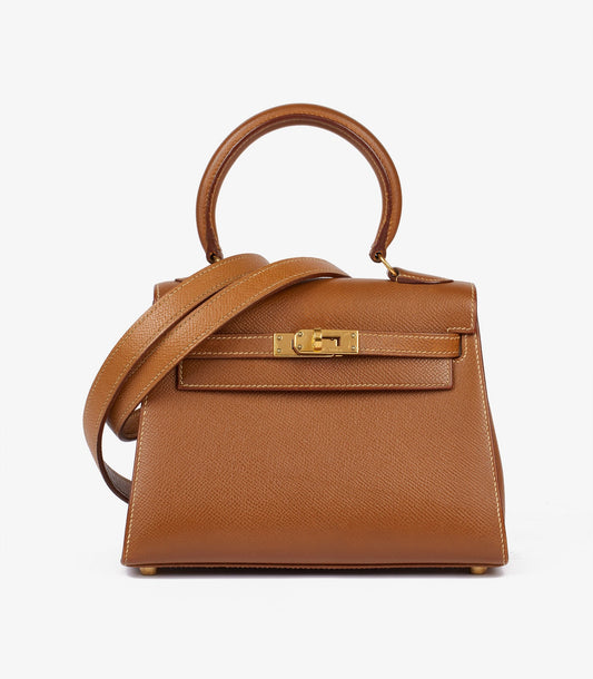Hermès Gold Courchevel Leather Kelly 20cm