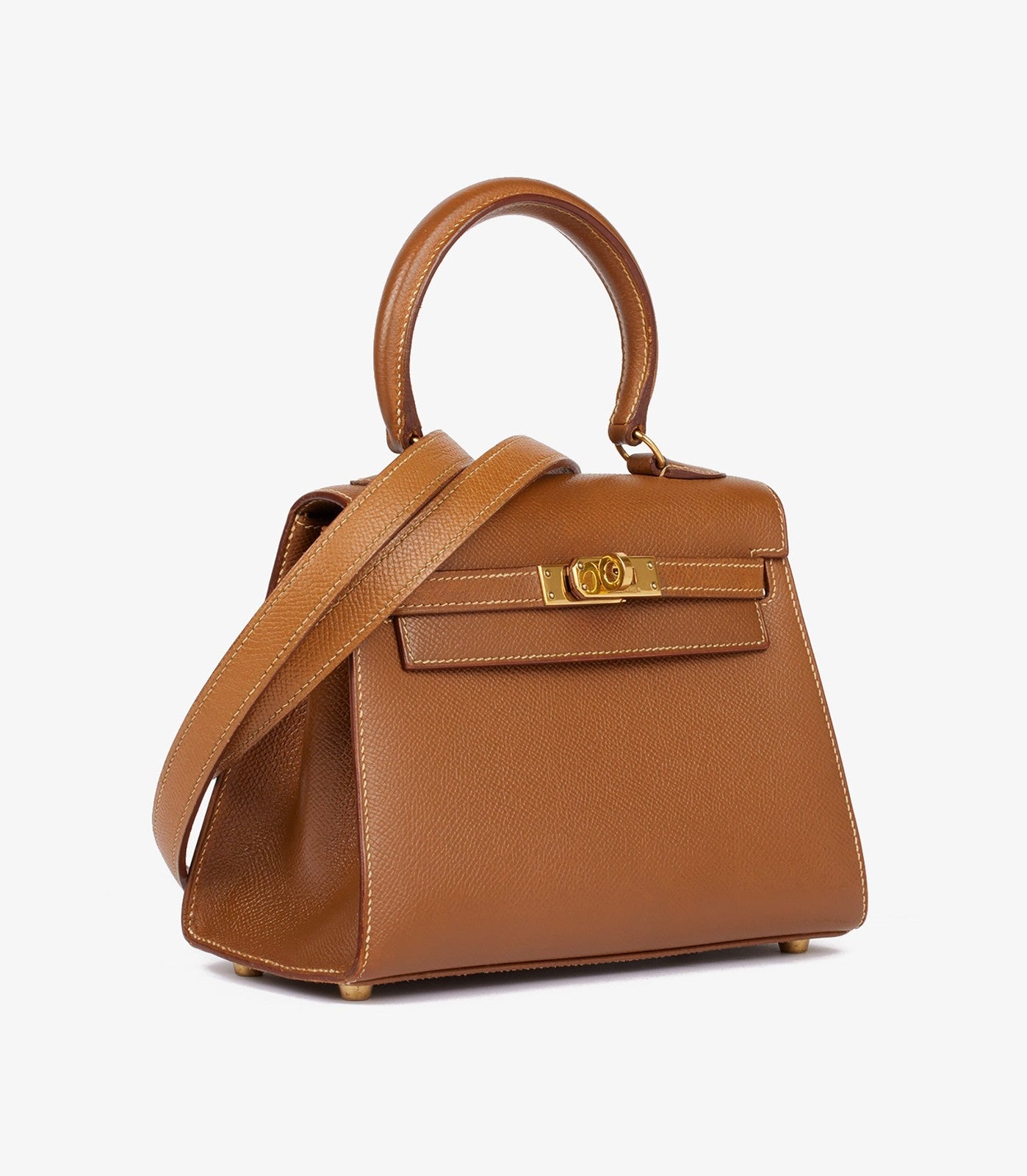 Hermès Gold Courchevel Leather Kelly 20cm