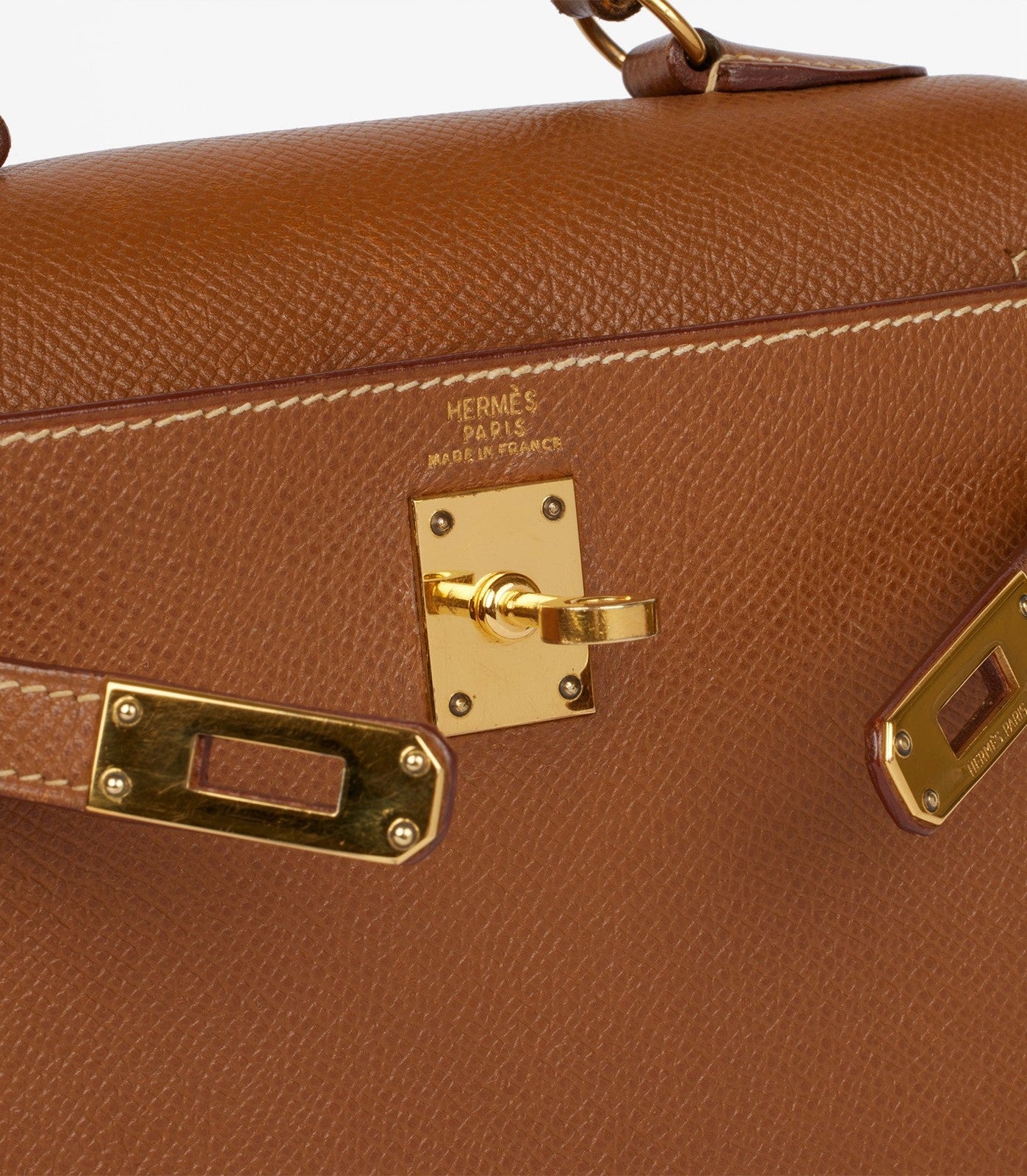 Hermès Gold Courchevel Leather Kelly 20cm