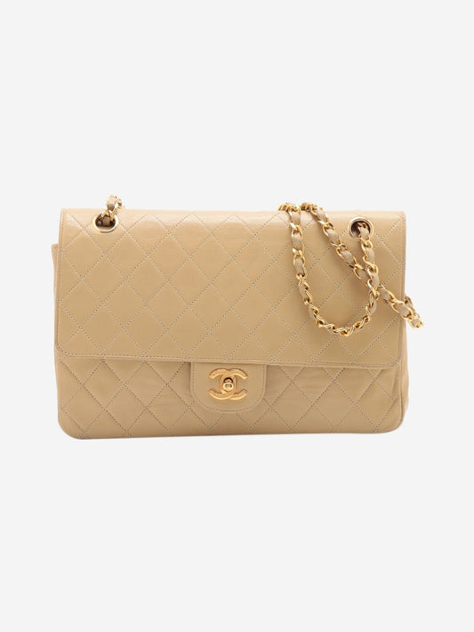 Chanel Beige medium lambskin Classic Double Flap